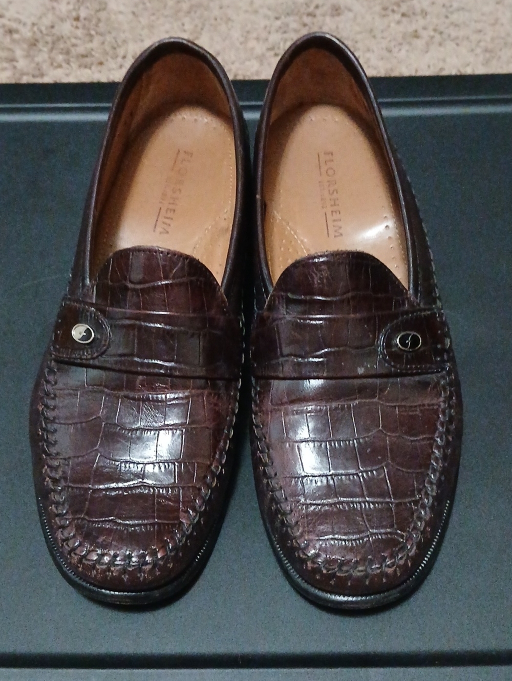 Florsheim Croc Print Loafers